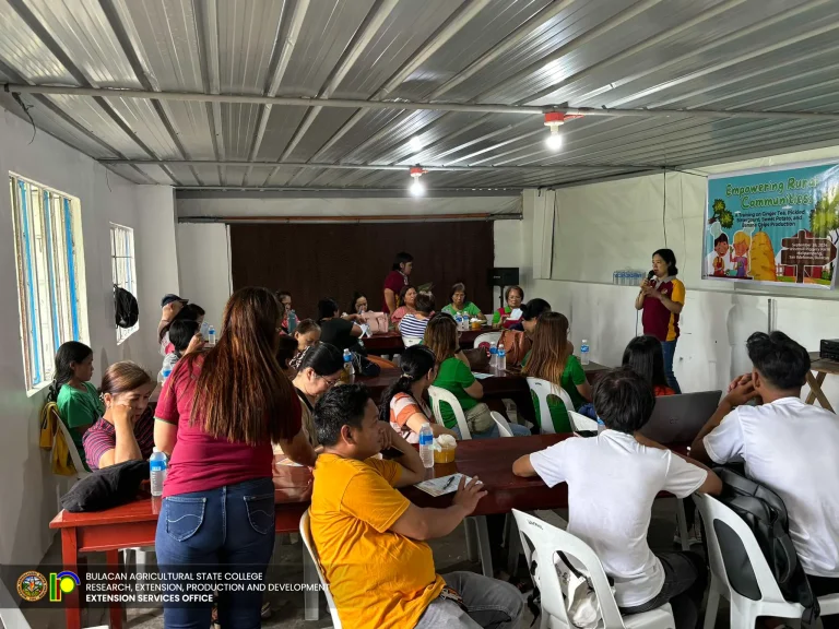 EMPOWERING RURAL COMMUNITIES: A TRAINING ON GINGER TEA, PICKLED BITTER GOURD, SWEET POTATO, AND BANANA CHIPS PRODUCTION