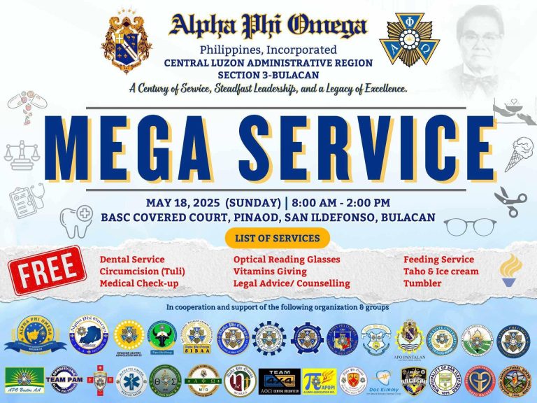 ALPHA PHI OMEGA MEGA SERVICE